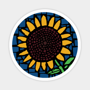 Sunflower Mosaic Magnet